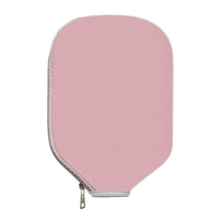 Pink neoprene paddle cover shown flat against a white background.