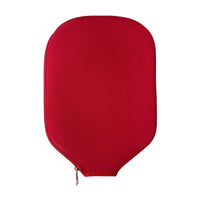 Red neoprene paddle cover shown flat against a white background.
