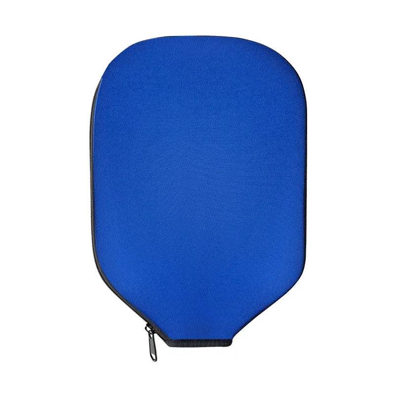 Blue neoprene paddle cover shown flat against a white background.